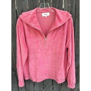 Xirena Women’s Half Zip Terry Cloth Pink Pullover Sweatshirt Size S